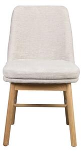 Světle béžová židle Amesbury s dubovými nohami