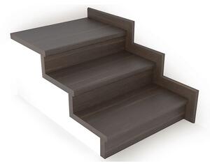 Schodový nášlap / profil TOPSTEP Flex Ořech tmavý 1200 × 500 × 11 mm
