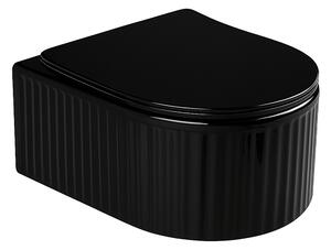 Hydrosan Závěsná WC mísa se SoftClose sedátkem LUMA BL RIM 03, černá