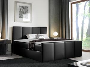 Kontinentální postel Bautista, Rozměr postele: 160x200, Barva:: ekokůže Soft 011 (černá) 5903211089343