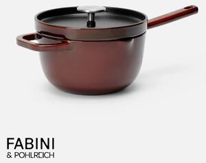 Fabini Rendlík FABINI & Pohlreich, ø 20 cm (2,5 l) - Smaltovaný litinový rendlík s nahřívací poklicí, vínově červený