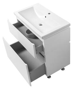 Kingsbath Lion Komo I 80 White koupelnová skříňka s umyvadlem