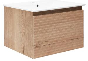 Koupelnová skříňka s umyvadlem Naturel Savona 78x43x44,8 cm dub halifax mat
