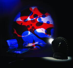 Mathmos Space projector, oil disk modrá-červená