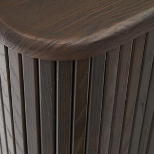 Tmavě hnědá dřevěná komoda Kave Home Mailen 180 x 40 cm