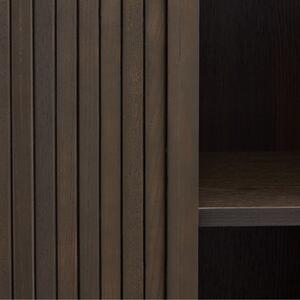 Tmavě hnědá dřevěná skříň Kave Home Mailen 160 x 110 cm