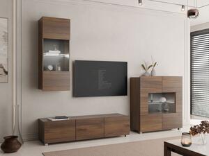 Obývací stěna Bralani VII, Barva: ořech warmia, Osvětlení: osvětlení LED - bílé 5903211478802