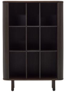 Tmavě hnědá dřevěná skříň Kave Home Mailen 160 x 110 cm