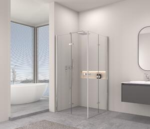 Erga Berlin Double, sprchový kout s dvojitými skládacími dveřmi 70(dveře) x 70(dveře) x 195 cm, 6mm čiré sklo, chromový profil, ERG-V02-BERLIN-D070D0…