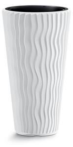 PROSPERPLAST Květináč - SANDY SLIM Průměr: 29,7 cm, Barva: bílá