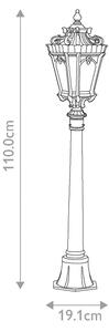 Kichler KL-TOURNAI4-M - Venkovní lampa TOURNAI 1xE27/60W/230V IP44 bronzová