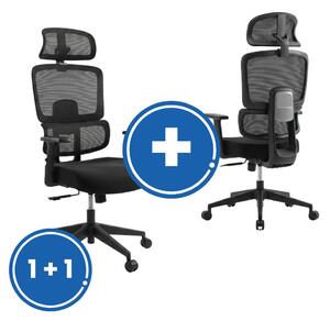 Kancelářská židle Meglio 1 + 1 ZDARMA, černá