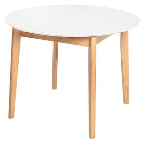 Rozkládací jídelní stůl nalaia Ø 100 (130 x 100) cm bílý