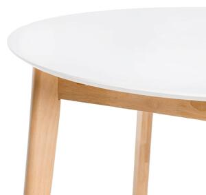 Rozkládací jídelní stůl nalaia Ø 100 (130 x 100) cm bílý