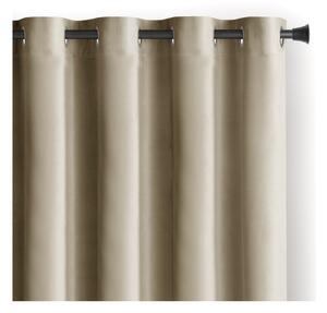 Hnědý/béžový sametový dimout závěs 140x245 cm Eyelets – Restilo