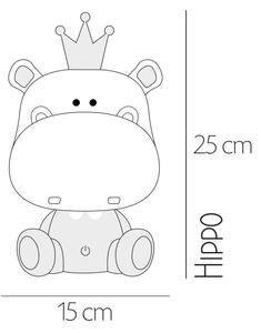 ONLI - LED Stm. dětská noční lampička PUPPIES LED/3W/230V 25 cm hroch/zelená