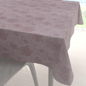 Biante Teflonový čtvercový ubrus TF-138 Hnědovínové květované ornamenty na starofialovém 80x80 cm
