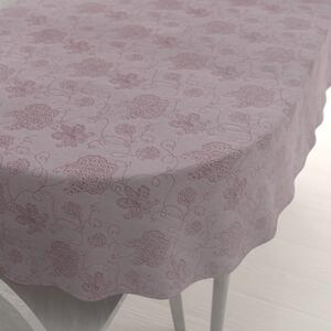 Biante Teflonový oválný ubrus TF-138 Hnědovínové květované ornamenty na starofialovém 50x100 cm