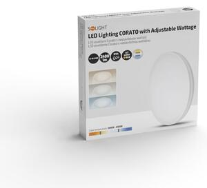 SOLIGHT LED osvětlení CORATO, nastavitelný příkon 12-18-24W, CCT, max. 2400lm, IP54