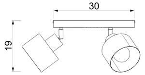 Bodové svítidlo PARKLA 3xE27/15W/230V černá