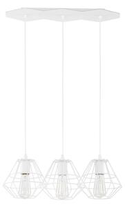 Lustr na lanku DIAMOND 3xE27/60W/230V bílá