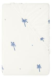 Livarno® Žerzejové napínací prostěradlo, 90–100 x 200 cm (palmy) (100407510002)