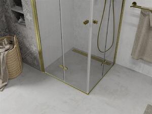 Mexen Lima Duo sprchový kout 70 x 70 cm, 6mm sklo, čiré sklo/zlatý profil, 856-070-070-50-00-02