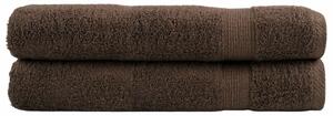 Prémiové ručníky SOLUND 2 ks hnědé 100x200 cm 600 g/m² 137245