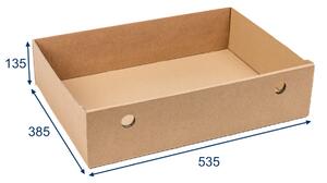 KARTON PAK Úložné boxy na oblečení, organizéry do skříně EKO KARTON 55x40x13cm - zásuvka