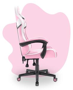 Dětská hrací židle HC - 1004 bílo-růžová