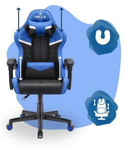Dětská hrací židle HC - 1004 černá a modrá