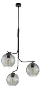 LED Lustr na lanku CESAR 3xE27/15W/230V černá/kouřová šedá