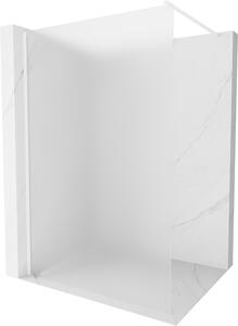 Mexen Kioto, Walk-In sprchová zástěna 100 x 200 cm, 8mm sklo námraza, bílý profil, 800-100-101-20-30