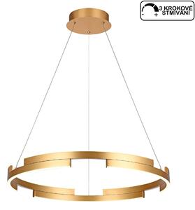 Zlaté kruhové světlo na lanku Redo 01-3172 CASTLE/ průměr 60 cm/ LED 36W