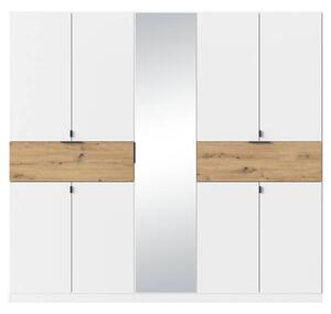 Šatní skříň TICAO IV alpská bílá/dub artisan, šířka 226 cm