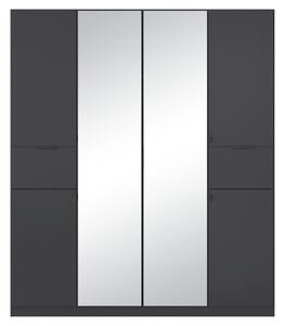 Šatní skříň TICAO II metalická šedá, šířka 181 cm