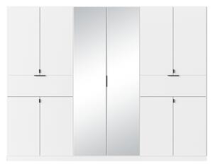 Šatní skříň TICAO VI alpská bílá, šířka 271 cm
