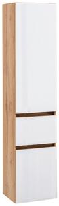 VYSOKÁ SKŘÍŇ, bílá, barvy dubu, barvy dubu, 40/180/35 cm Held - Koupelnové série, Online Only