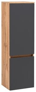 MIDI SKŘÍŇKA, šedá, barvy dubu, 40/130/35 cm Held - Koupelnové série, Online Only