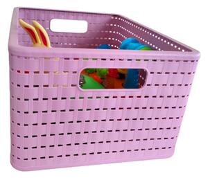 Rotho Plastový košík COUNTRY, rovný, růžový (18l - 37x29)