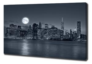 Foto obraz na plátně do obýváku New York noc oc-78010897