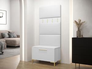 Předsíňová sestava Frunofta III, Barva: bílá, Barva látek:: ekokůže Soft 017 (bíla) 5903211159428