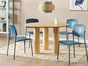 Sada 4 jídelních židlí modré ASTORIA