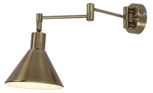Candellux 21-41210 Copenhagen - Nástěnná mosazná lampa, otočná, 1 x E14 (Mosazná lampa na zeď s natáčecím ramenem)