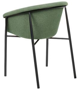Tkanina Jídelní židle Sada 2 ks Tmavě zelená AMES