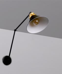 Candellux 21-05908 FUNDO - Nástěnná černá lampa, náklopná, 1 x E27 (Černá lampa na zeď s naklápěcím ramenem)