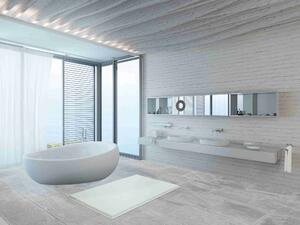 GRUND Koupelnová předložka ROMAN bílá Rozměr: 50x50 cm s výřezem pro WC
