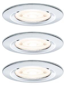 PAULMANN LED vestavné svítidlo Nova GU10 Flat nevýklopné IP44 3x4,9W 230V 2700K chrom