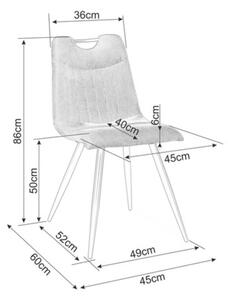 Jídelní židle URFI 1 šedá/černá