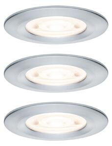 PAULMANN LED vestavné svítidlo Nova GU10 Flat nevýklopné IP44 3x4,9W 230V 2700K hliník broušený
